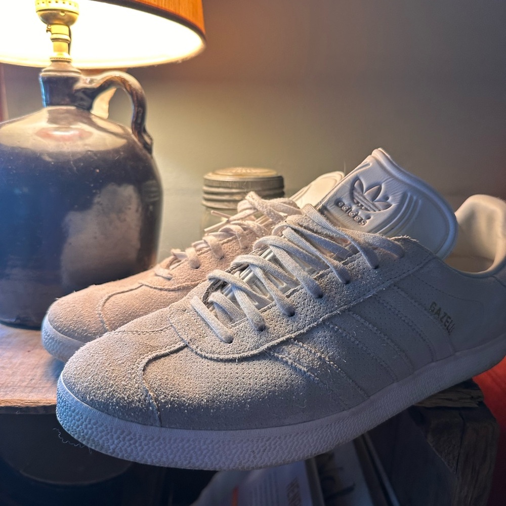 Adidas Gazelle- Men's Off-White Suede Sneakers